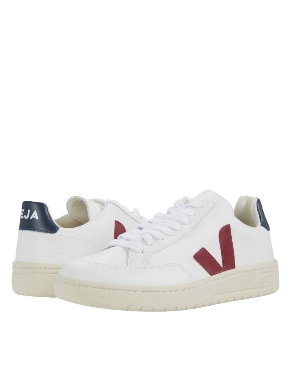 Veja V-12 Sneakers leather white red blue 10 American USA